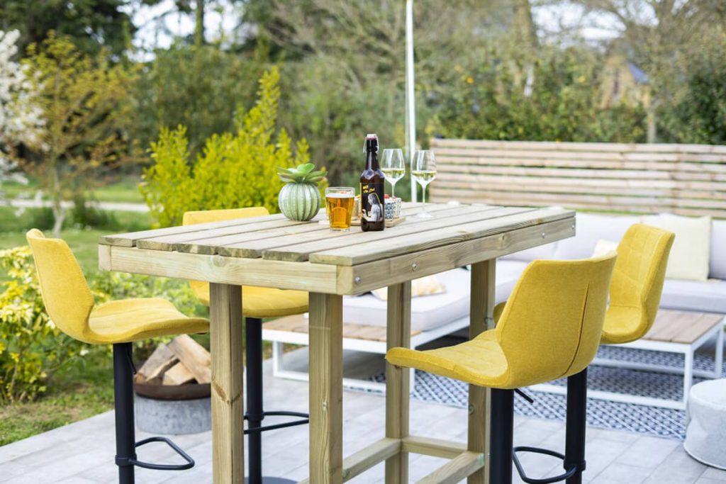 Table Haute d'Extérieur en Bois