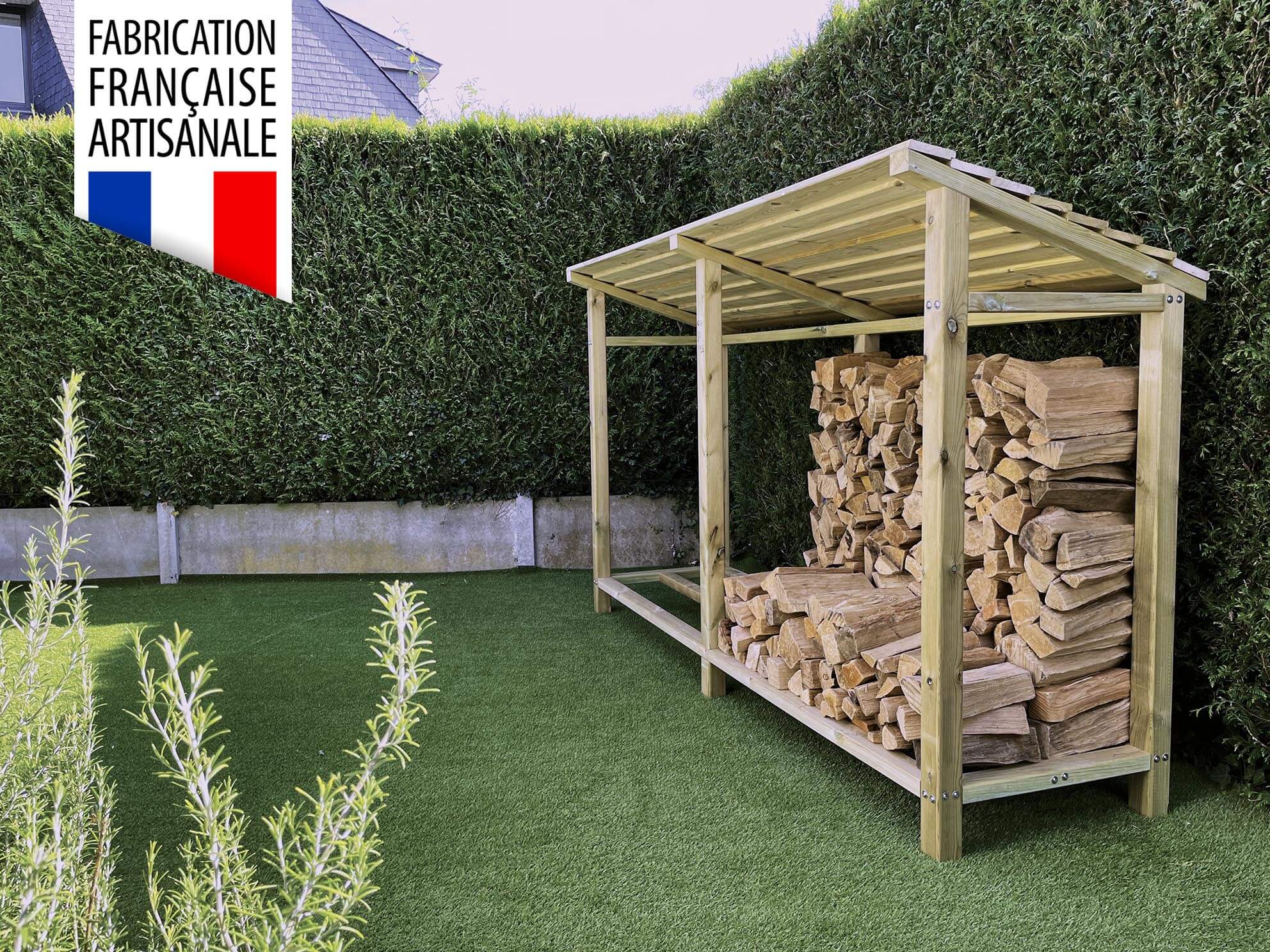 Abri Bûches Bois 2 stères, Abri bois en Kit ⚡️ TINY WOOD