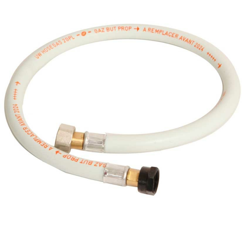 Tuyau de gaz caoutchouc garanti 10 ans - 1,5 mètre