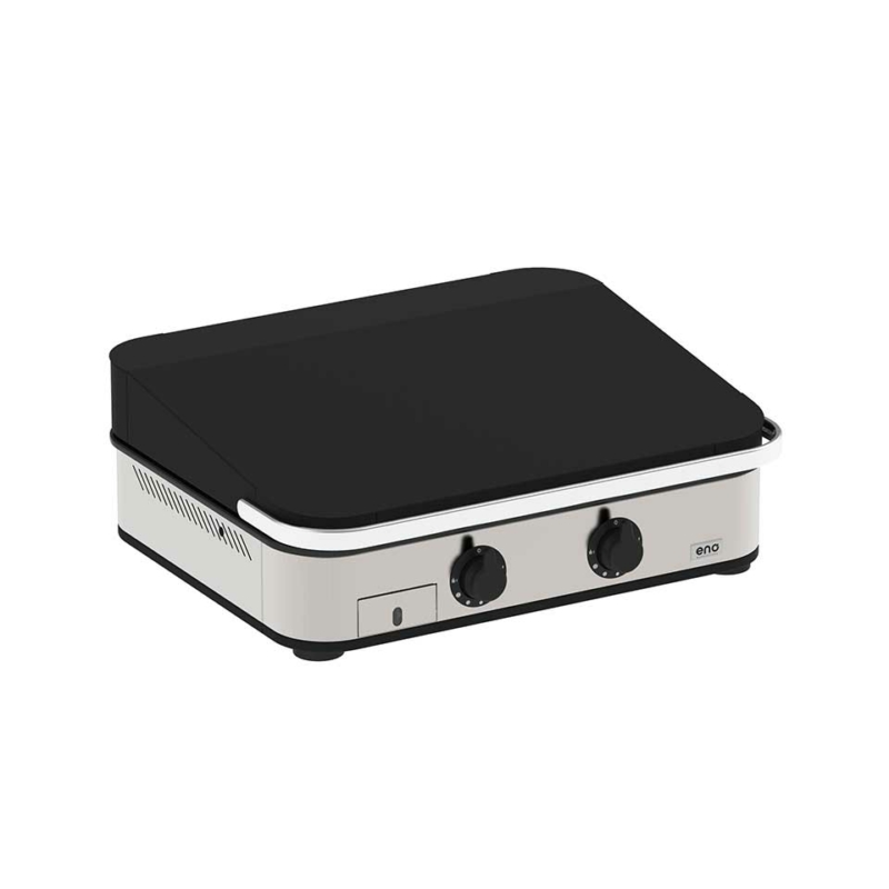 ENO Plancha Gaz ENOSIGN 65 Noir & inox avec Capot-8 pers – Image 3