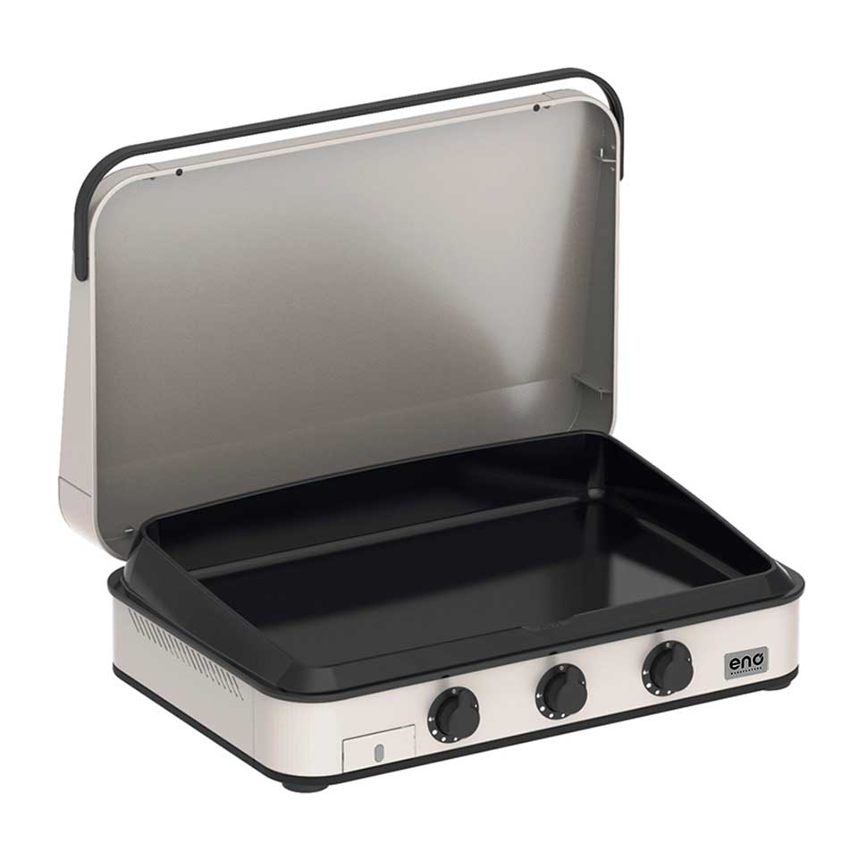 ENO Plancha Gaz ENOSIGN 80 Inox avec Capot-12 pers