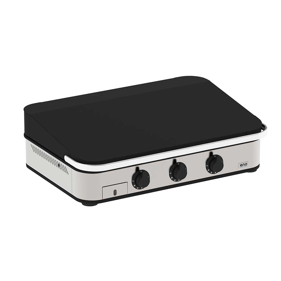 ENO Plancha Gaz ENOSIGN 80 Noire & inox avec Capot- 12 pers – Image 3