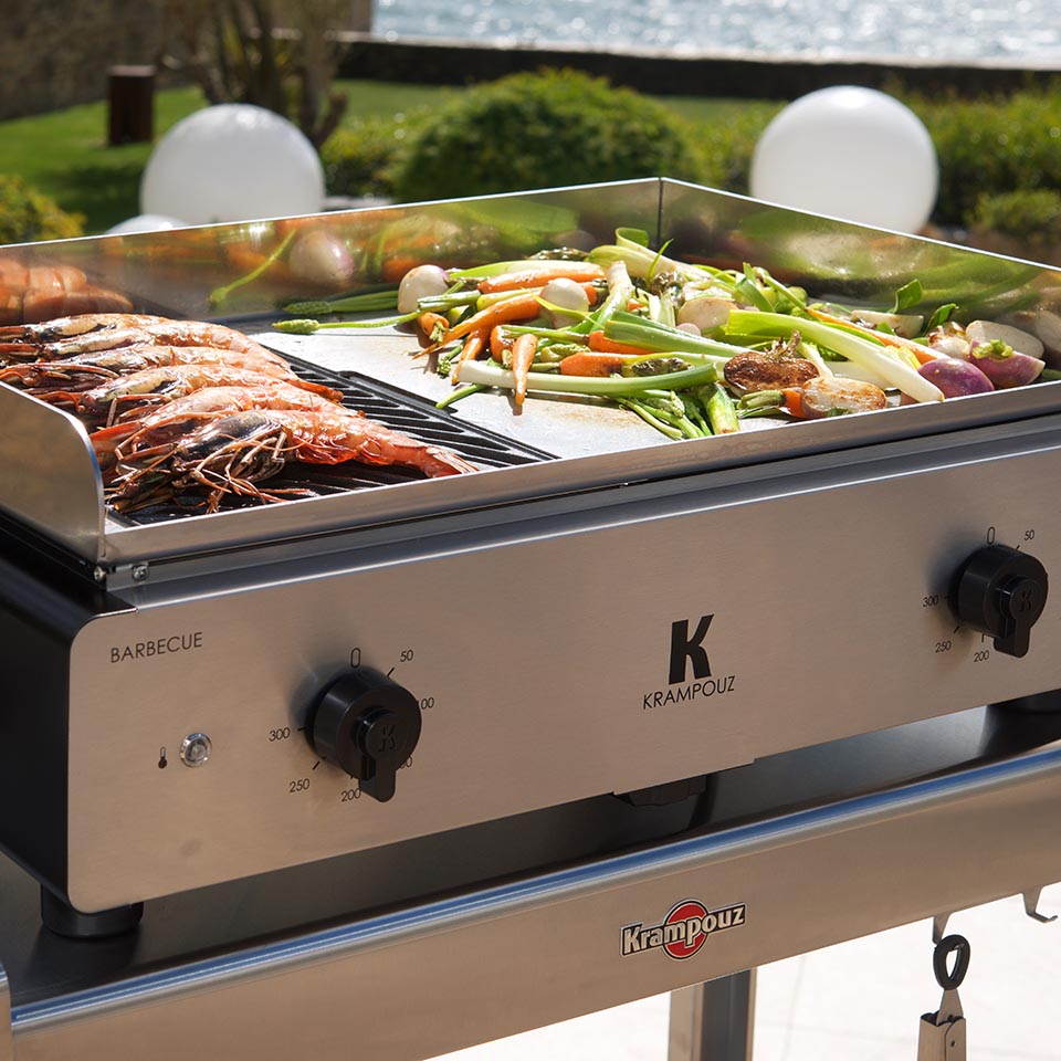 Krampouz Duo K Barbecue/Plancha - électrique- 8 pers - TINY WOOD